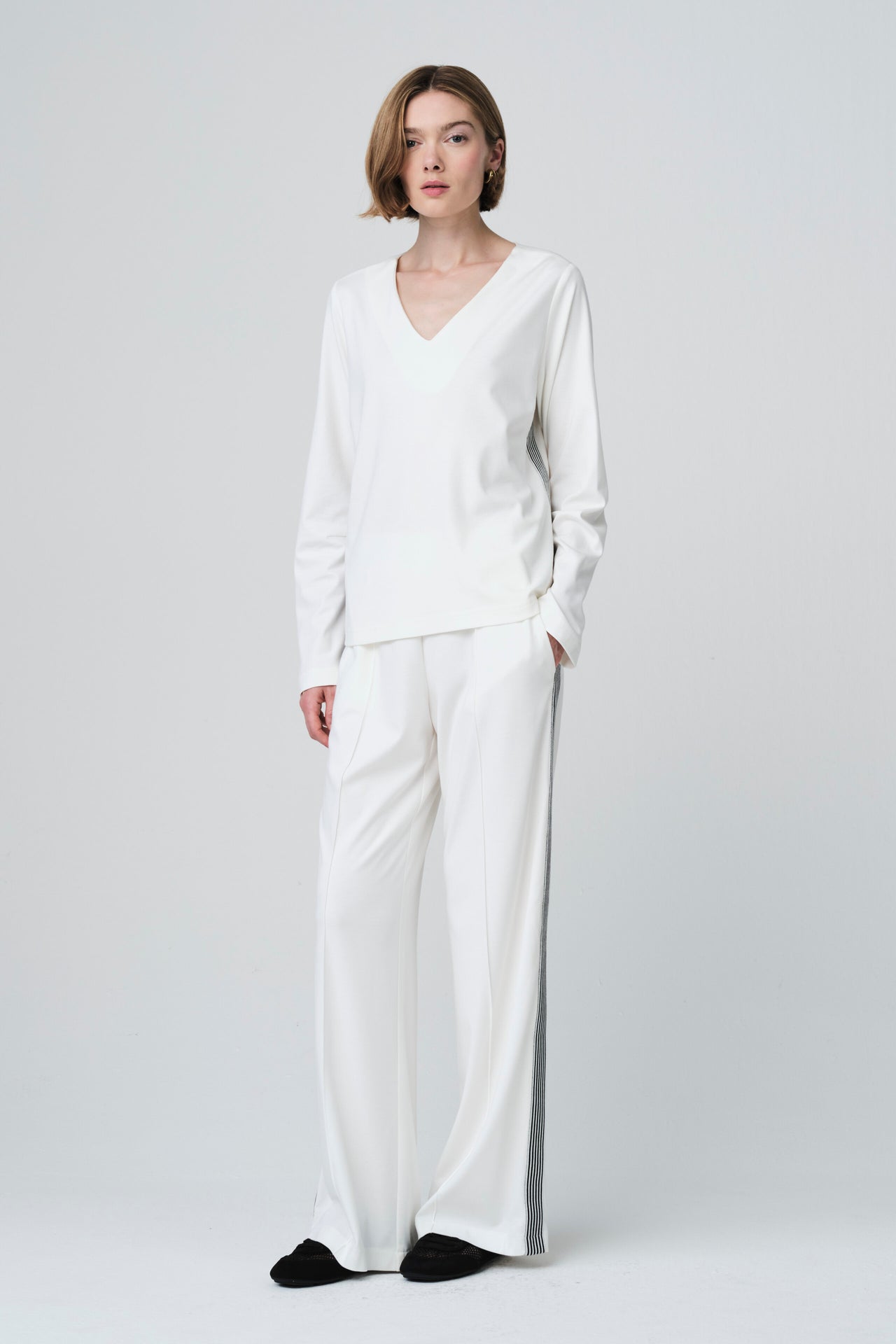 Lucifero pants soft Punto Milano jersay | Panna