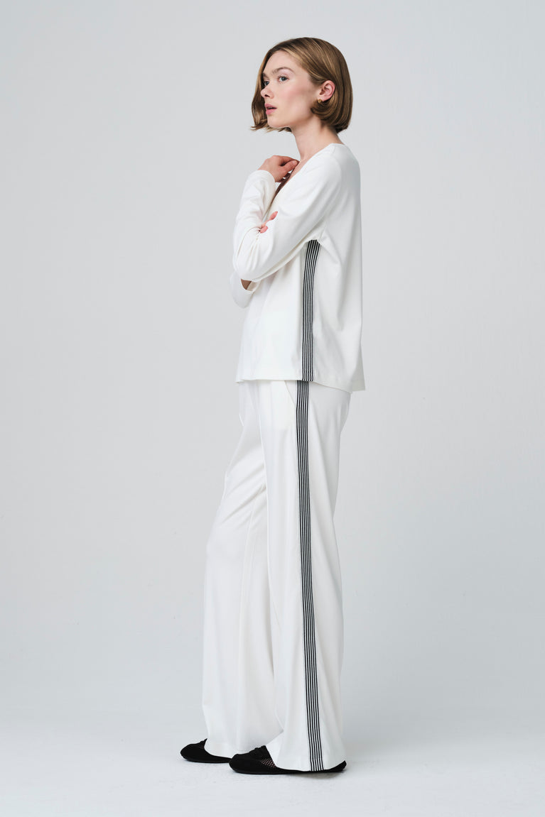 Lucifero pants soft Punto Milano jersay | Panna