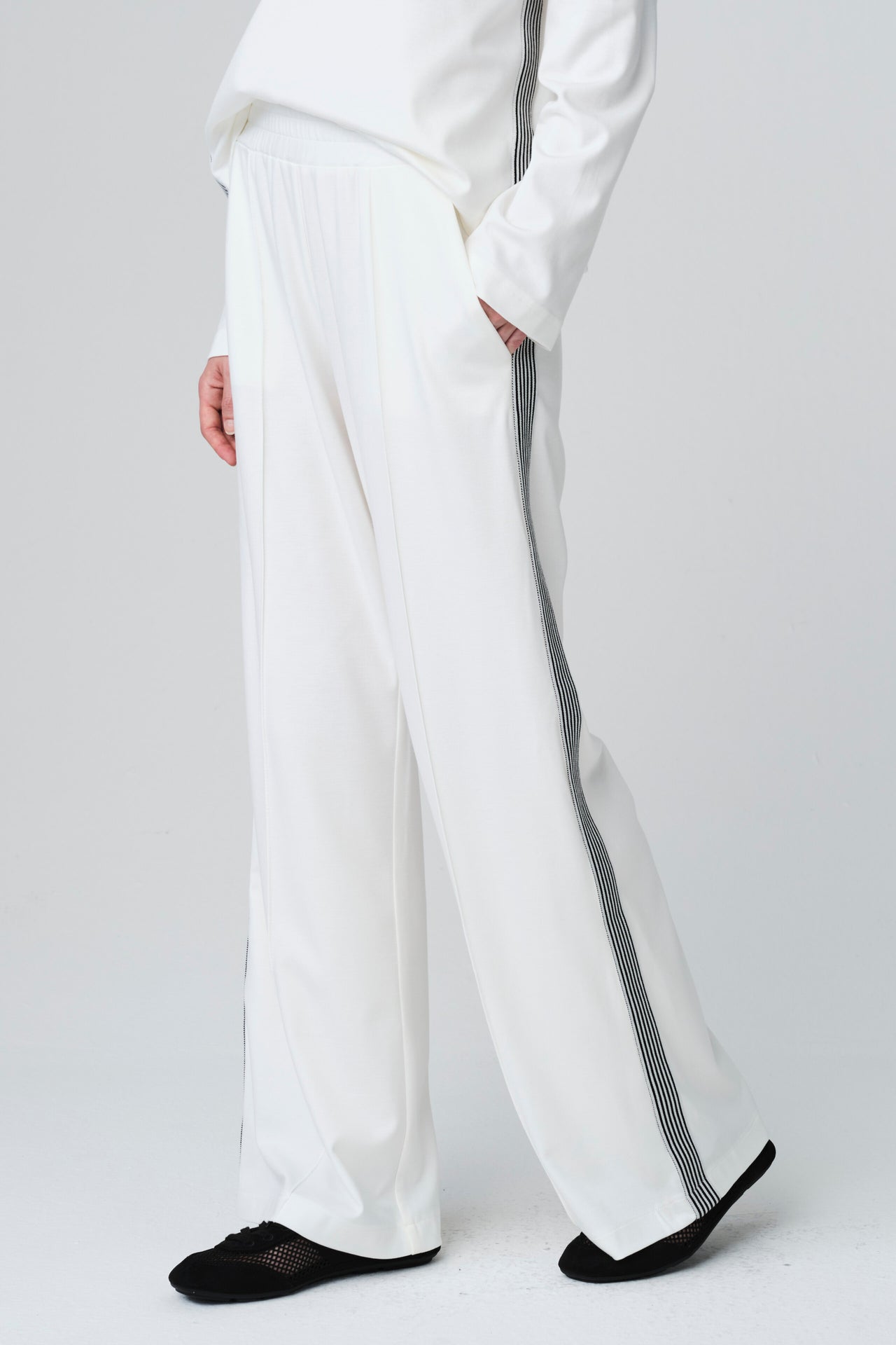 Lucifero pants soft Punto Milano jersay | Panna