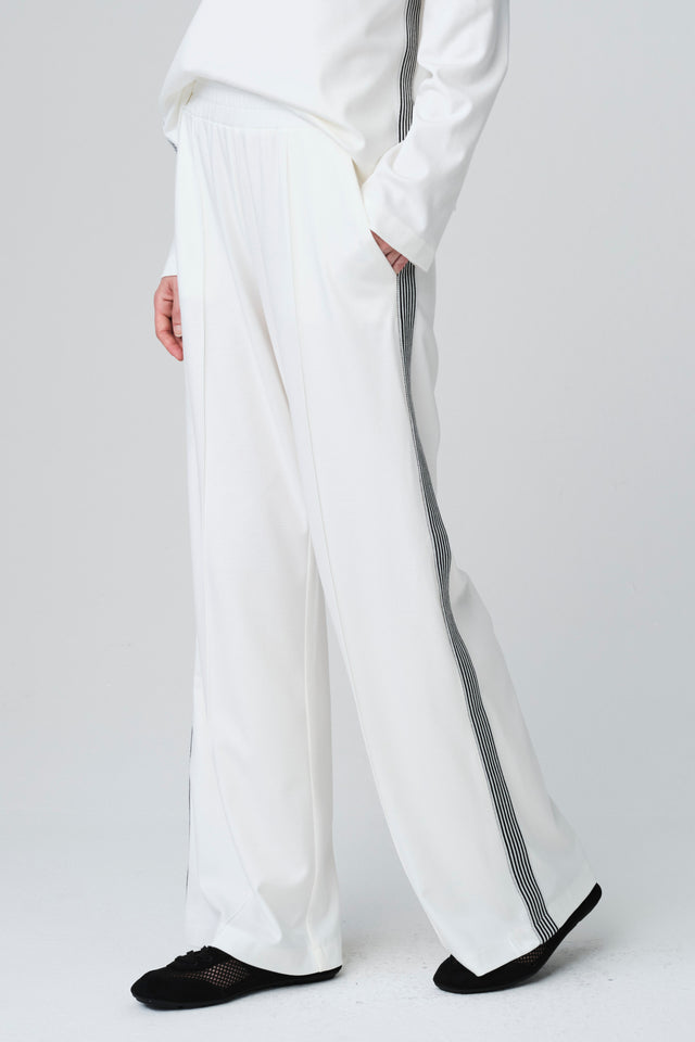 Lucifero pants soft Punto Milano jersay | Panna