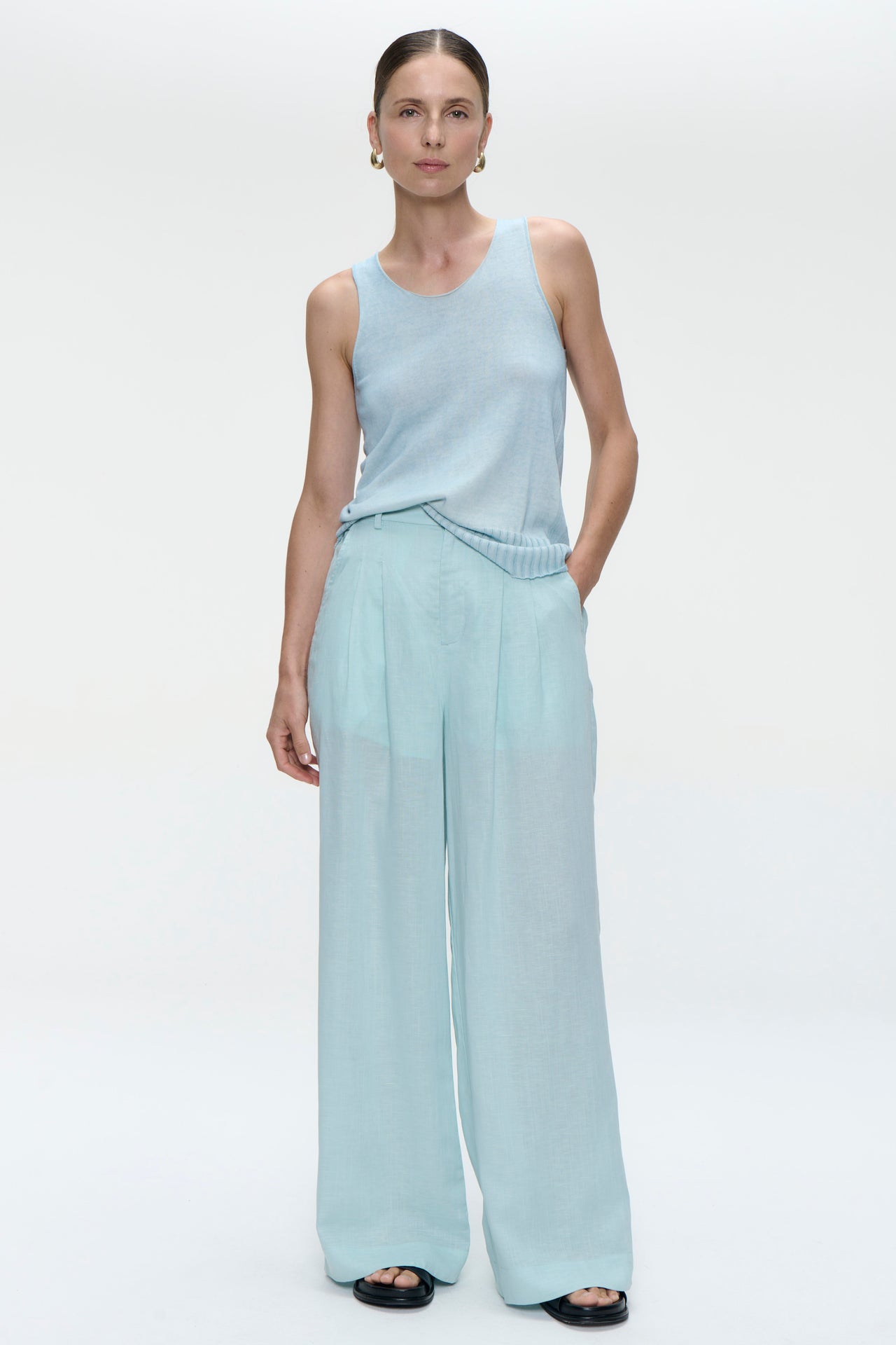 Valentino cotton dyed top | Pastel Blue