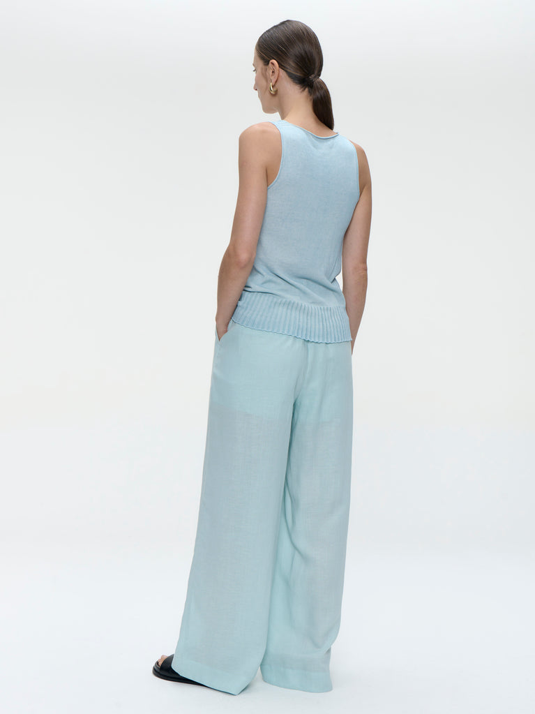 Hamako linnen mix pants | Aloe