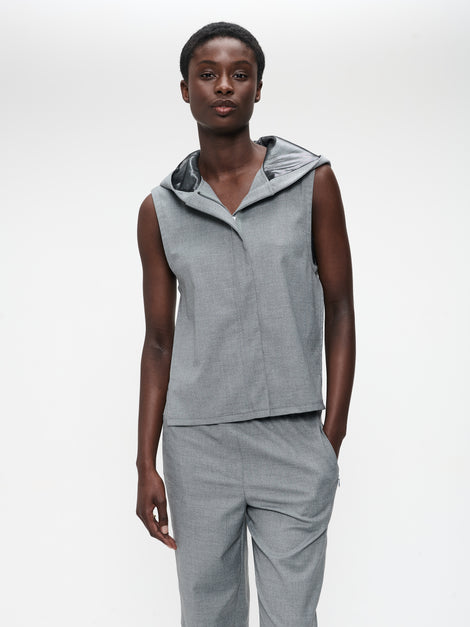 Jazmin viscose vest | Light grey