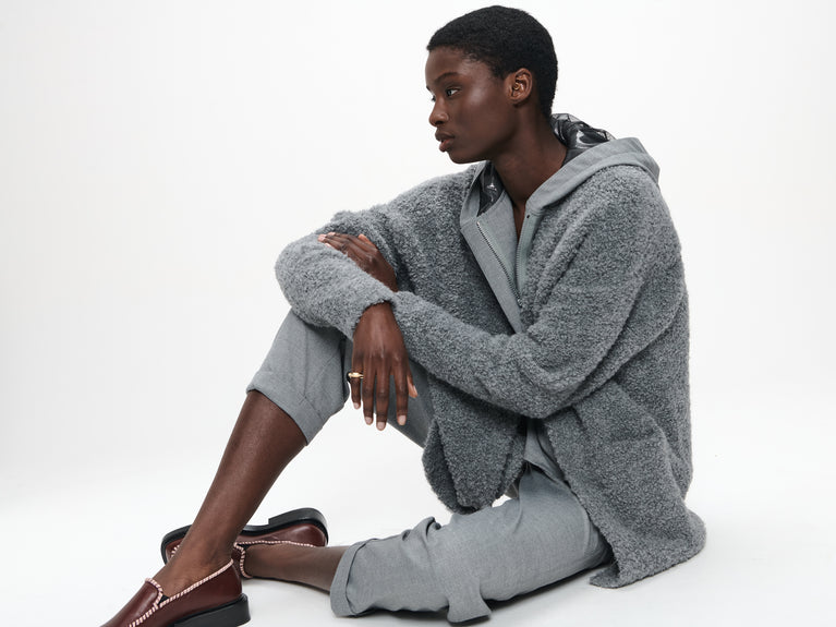 Cardigan boucle 25574 | Dark Grey