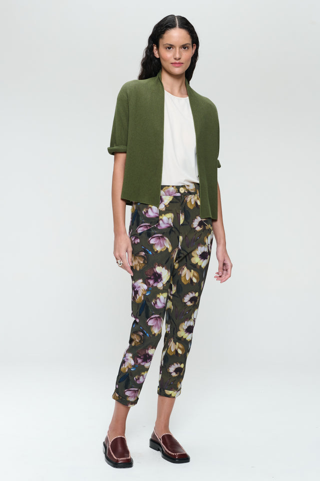 Seamless cotton cardigan 394 | Verde