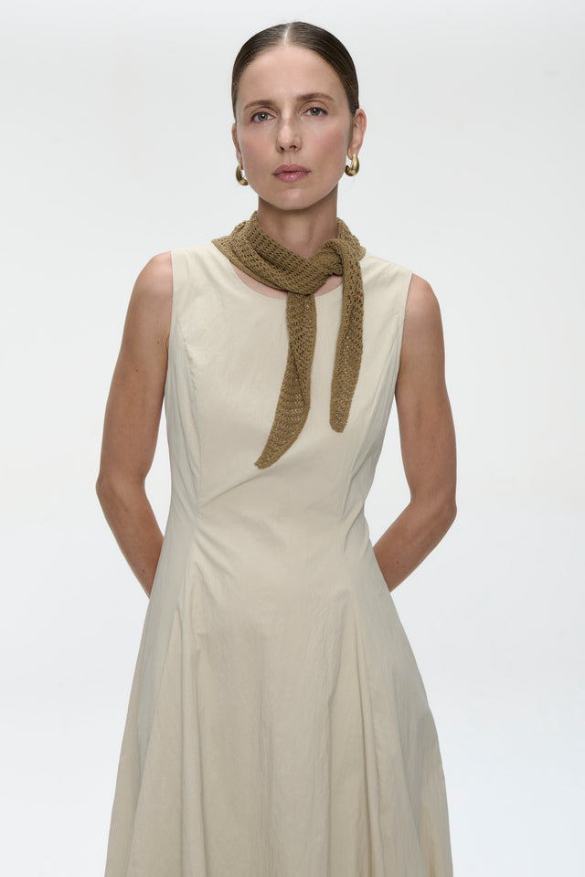 Satomi tafeta dress | Beige