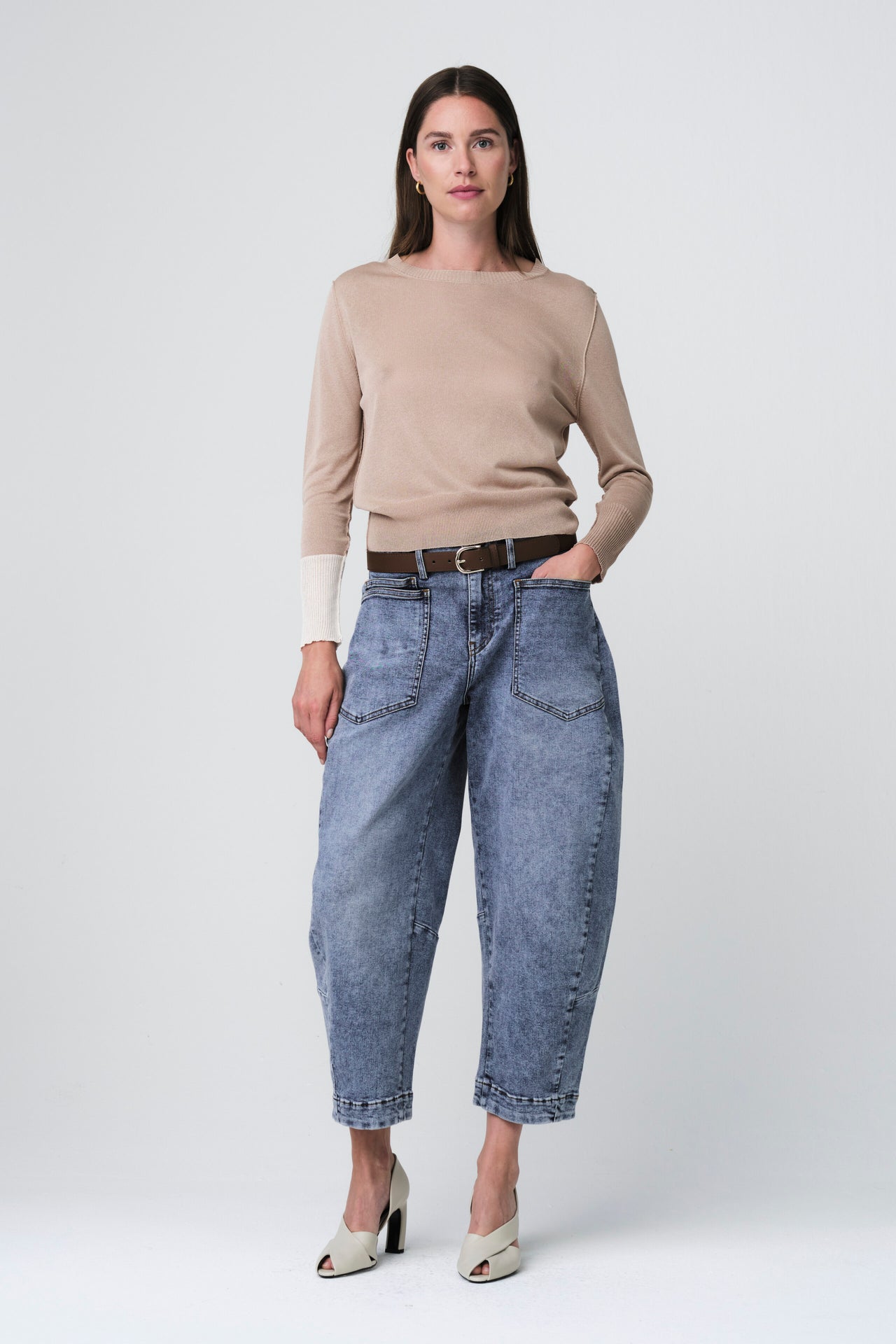 Fine Viscose Pullover 26032 | Gold Beige