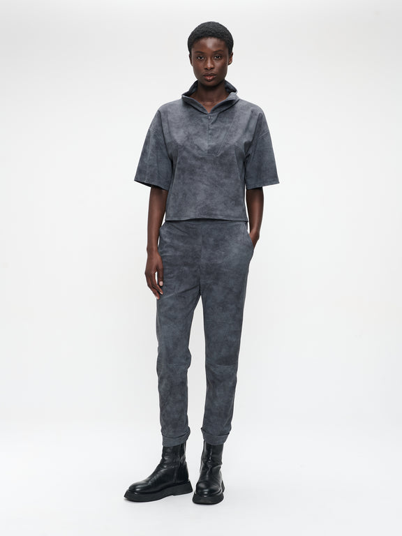 Leone blouse technical jersey | Grey