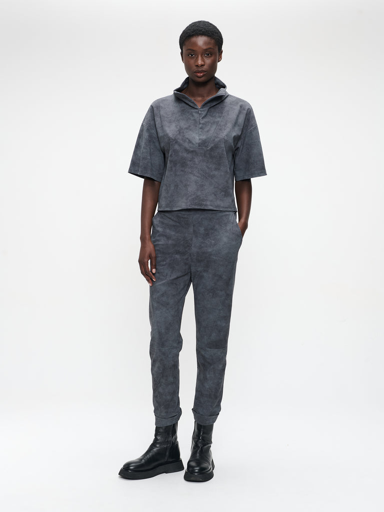 Leone blouse technical jersey | Grey
