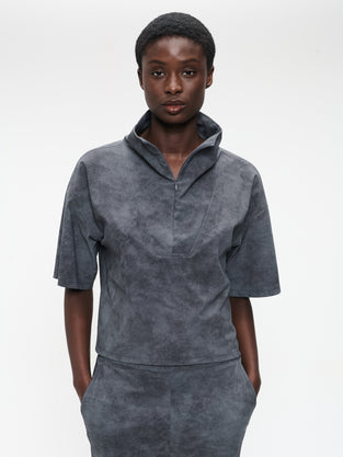 Leone blouse technical jersey | Grey