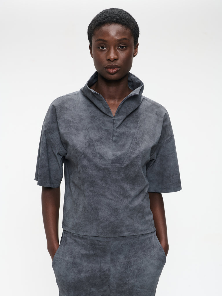 Leone blouse technical jersey | Grey