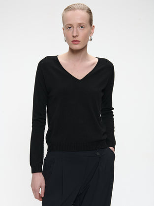 Pullover seamless viscose NB186 | Black