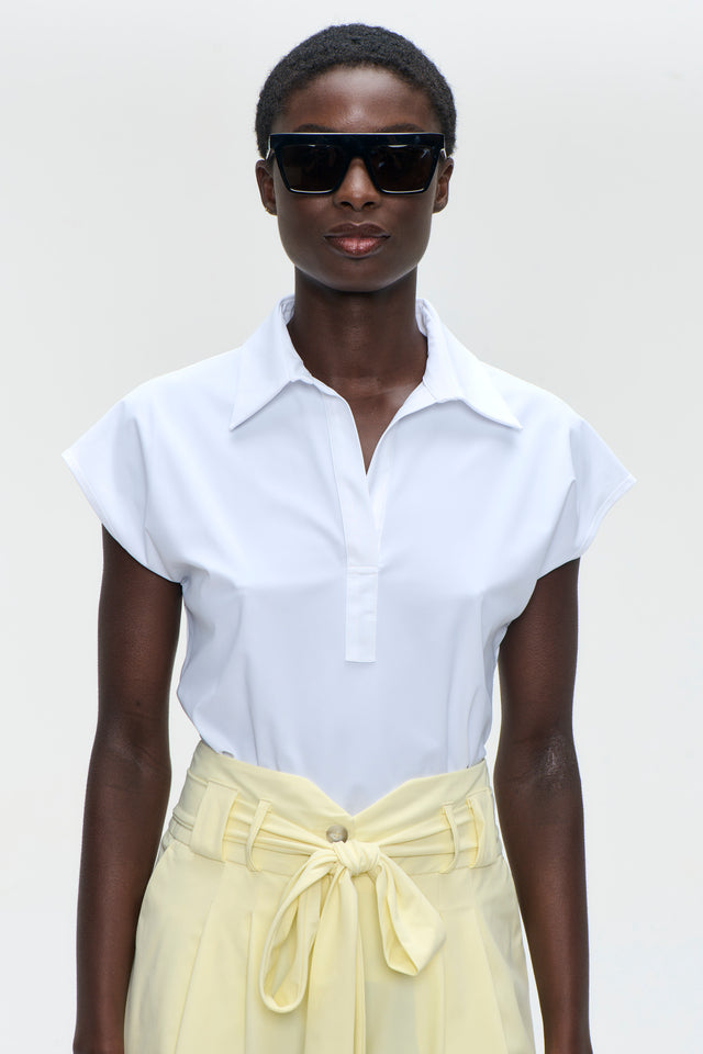 Kitty top technical jersey | White