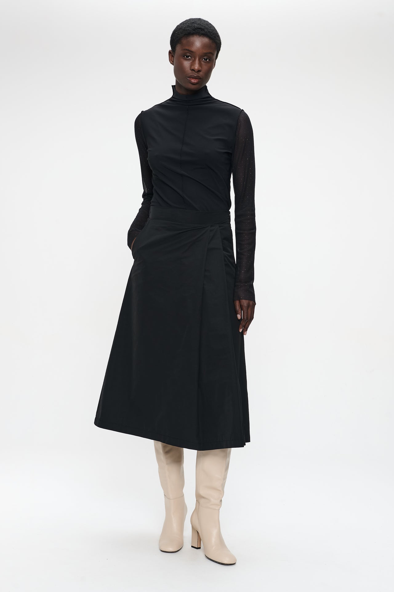 Zara top technical Jersey | Black