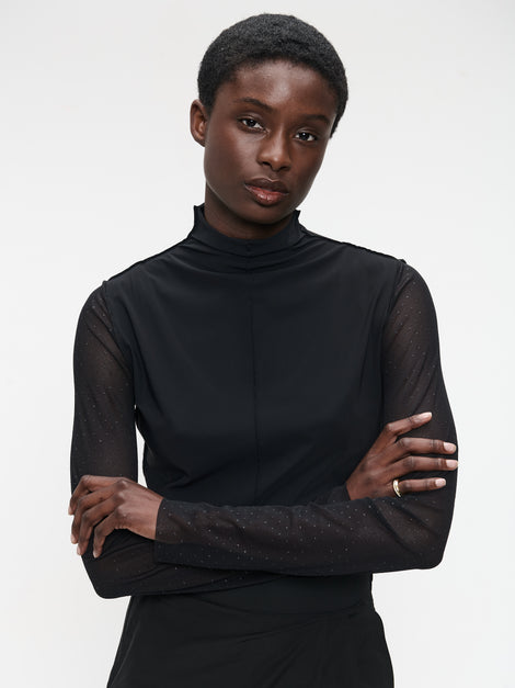 Zara top technical Jersey | Black