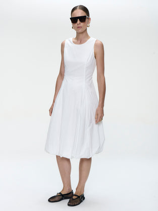 Satomi tafeta dress | White