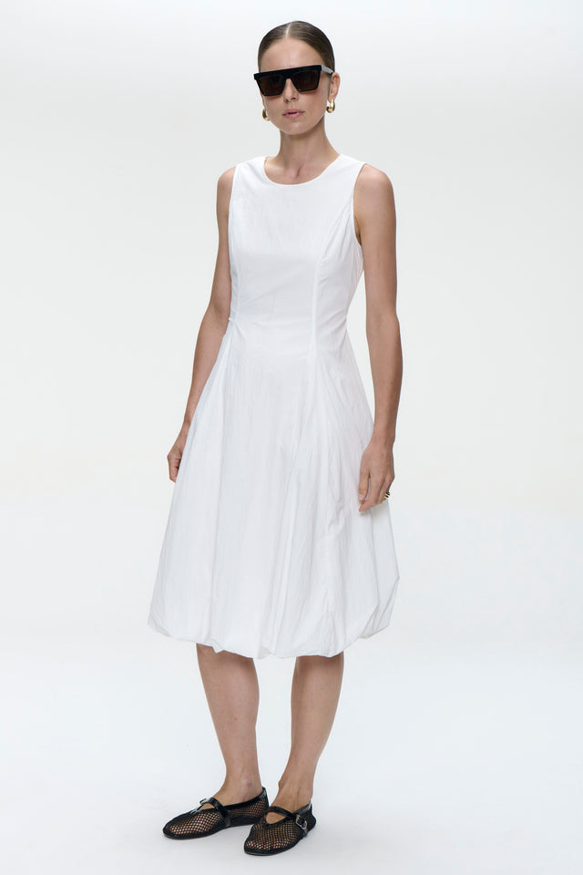 Satomi taffeta dress | White