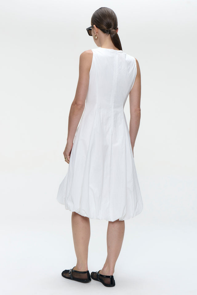 Satomi tafeta dress | White