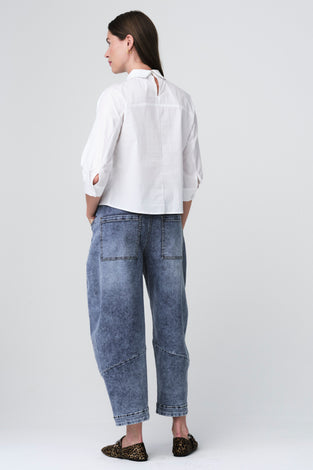 Fiorella cotton mix blouse | Off White