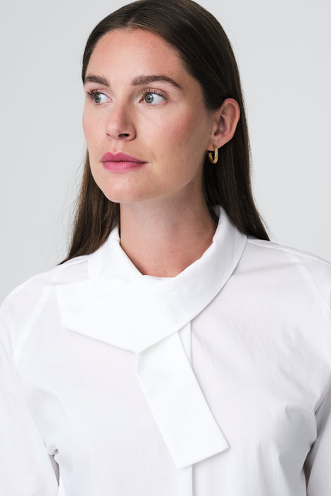 Fiorella cotton mix blouse | Off White