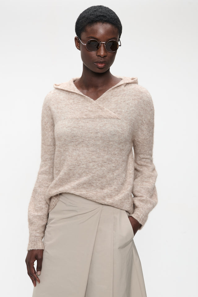 Hoodie pullover H22167 | Beige