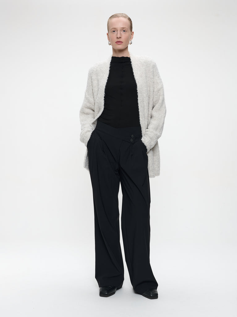 Cardigan boucle 25574 | Light Grey