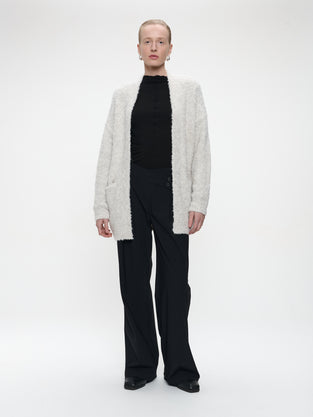 Cardigan boucle 25574 | Light Grey