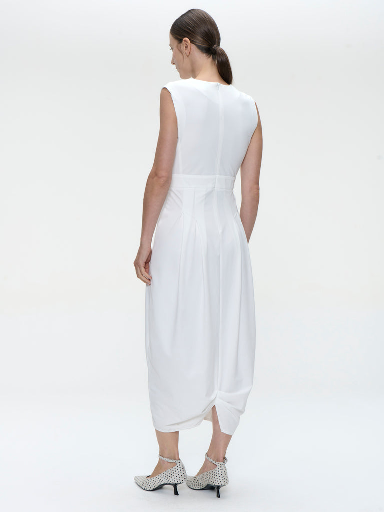 Jackie dress technical jersey | White