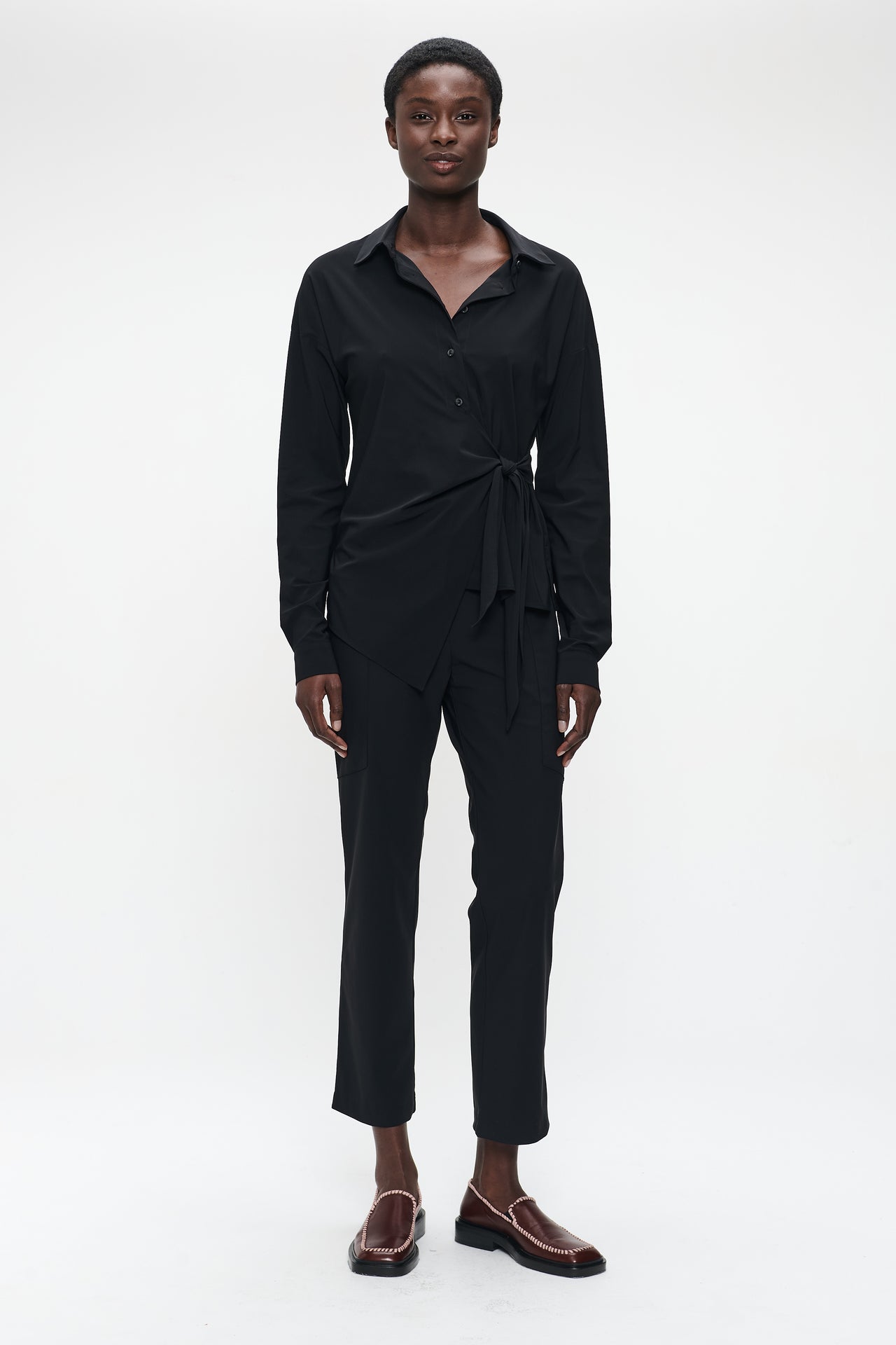 Norena blouse technical jersey | Black