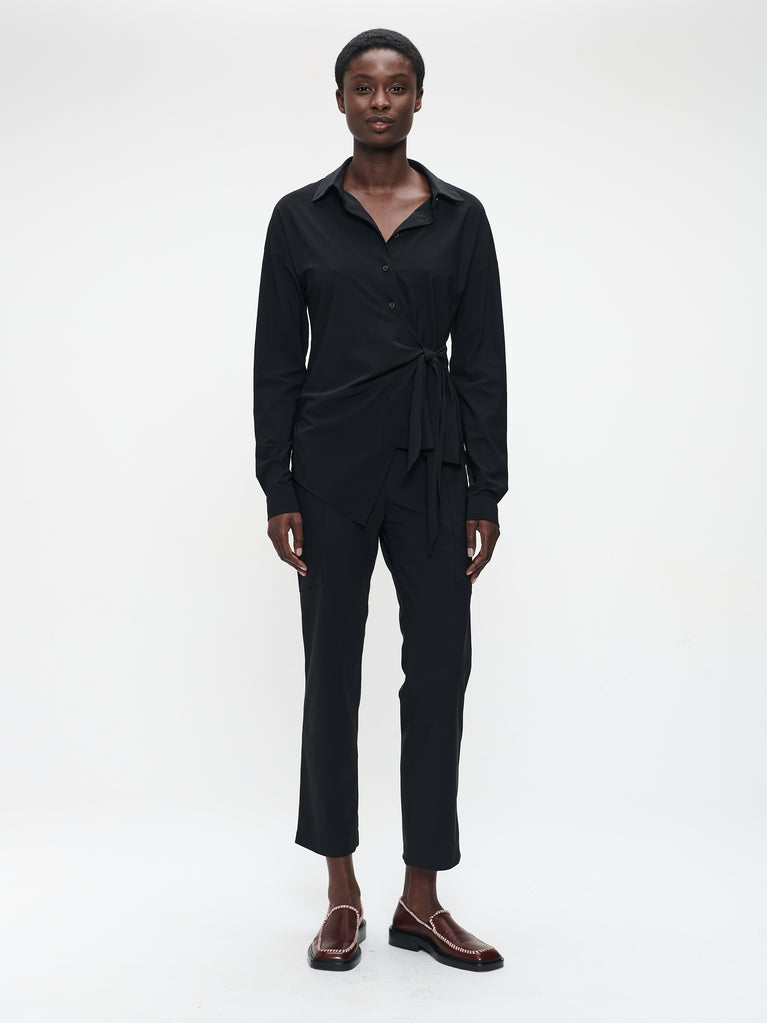 Norena blouse technical jersey | Black