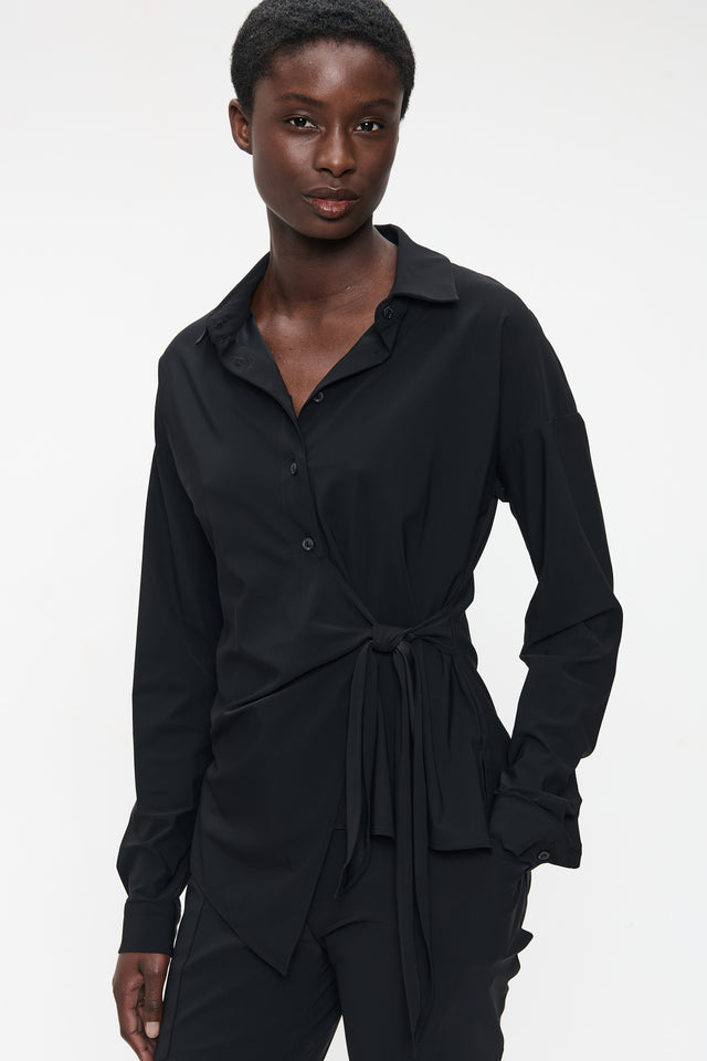 Norena blouse technical jersey | Black