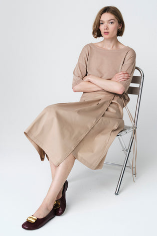 Fine Viscose Top 26011 | Gold Beige