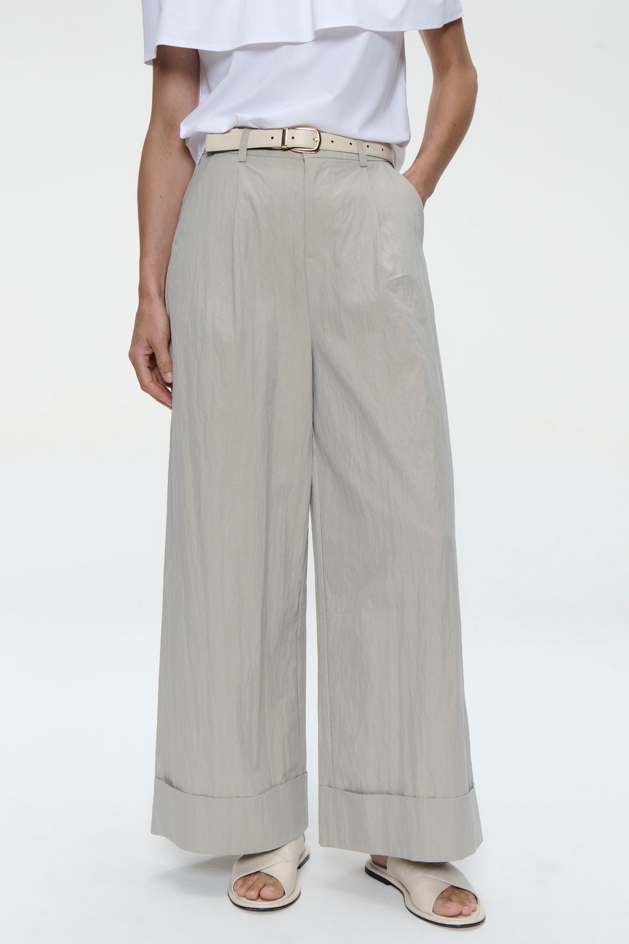 Mura cotton pants | Light Grey