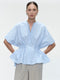 Hiroko cotton mix blouse | Light Blue