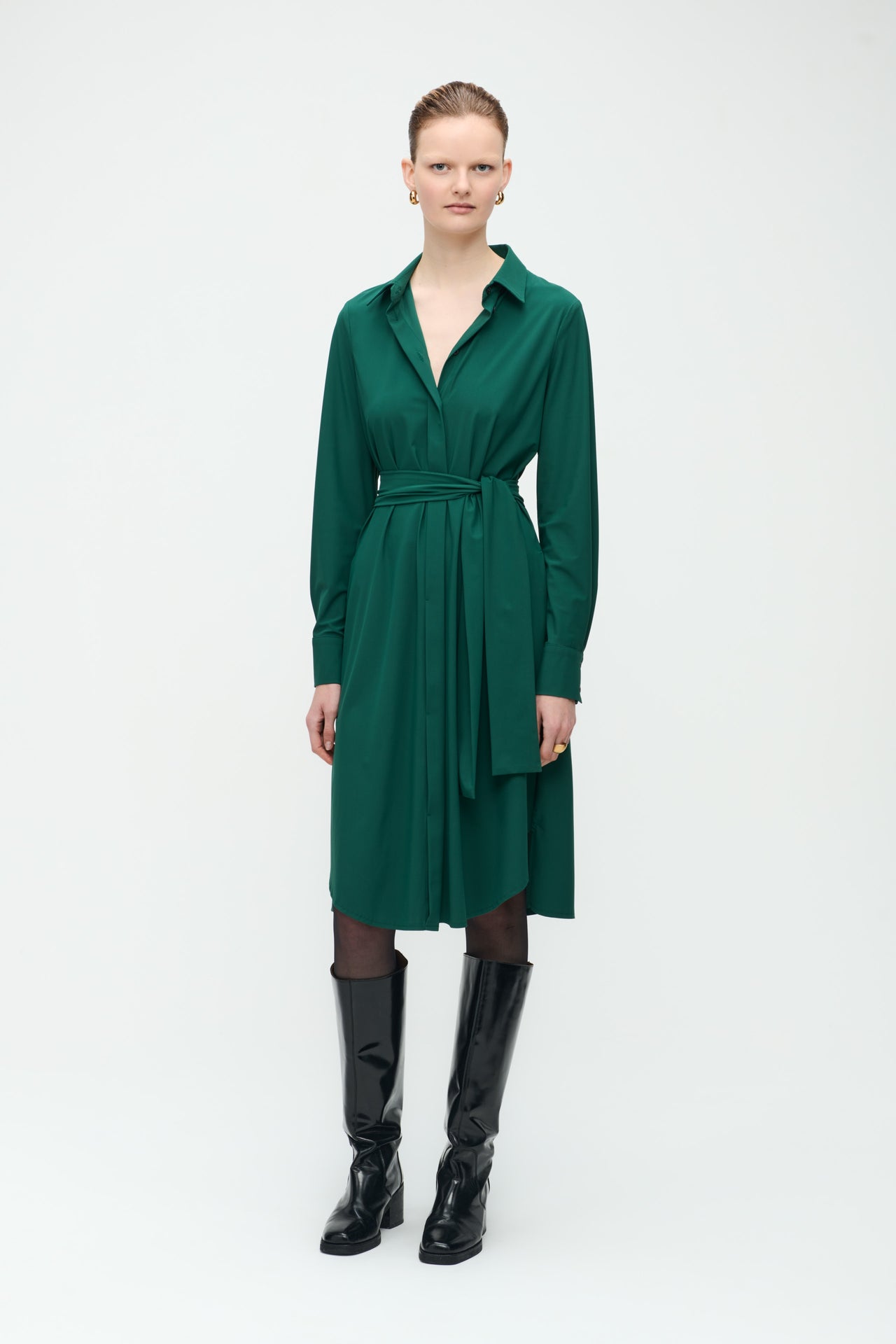 Layla Dress Technical Jersey | Green