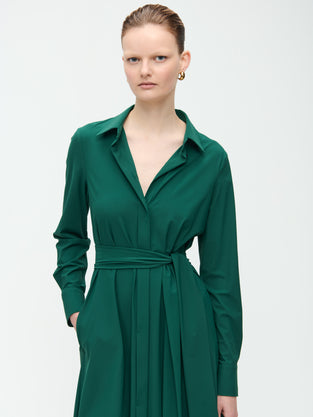 Layla Dress Technical Jersey | Green