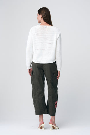 Fancy cotton Pullover E20197S | Off White