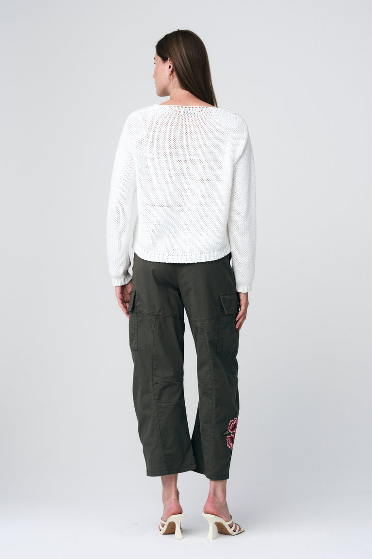 Fancy cotton Pullover E20197S | Off White