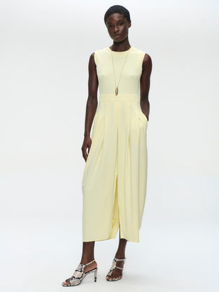 Jackie dress technical jersey | Yellow
