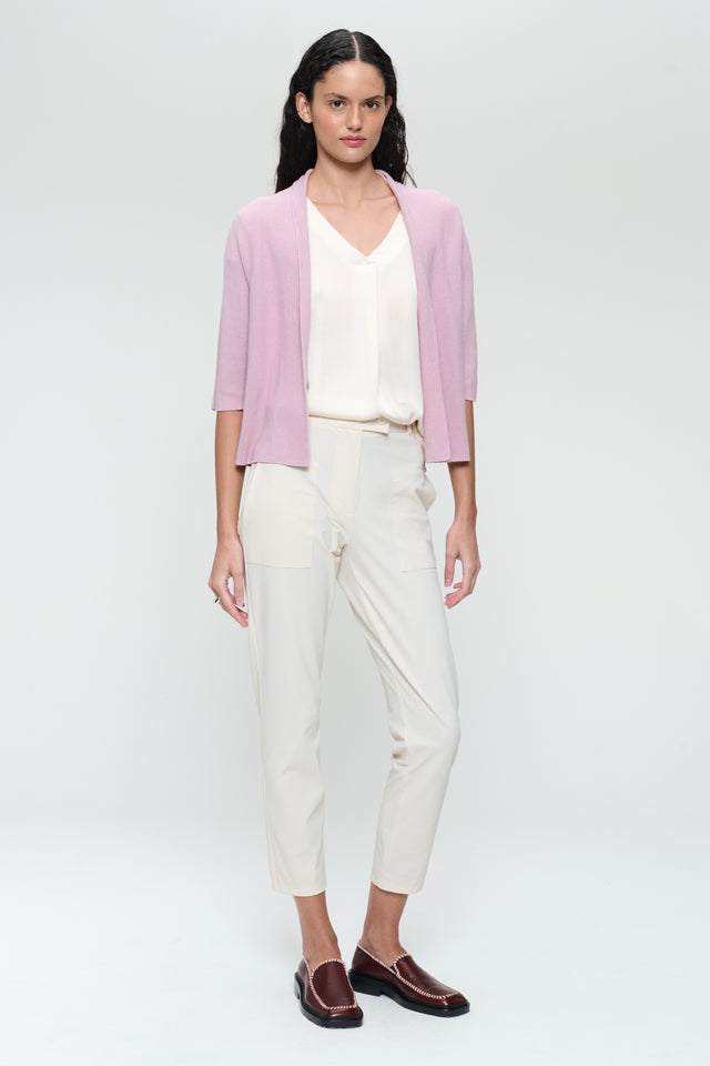 Seamless cotton cardigan 394 | Rosa