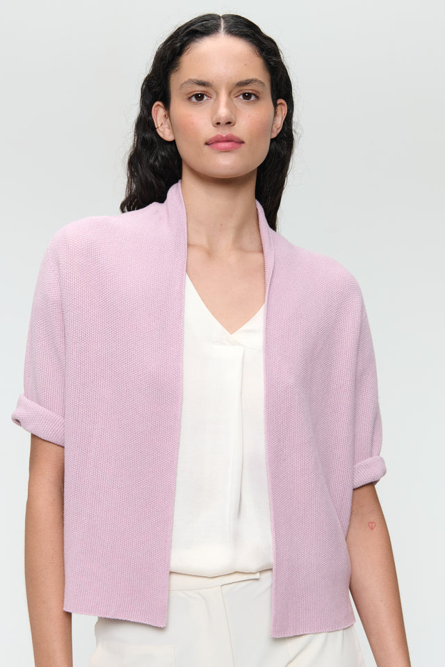 Seamless cotton cardigan 394 | Rosa