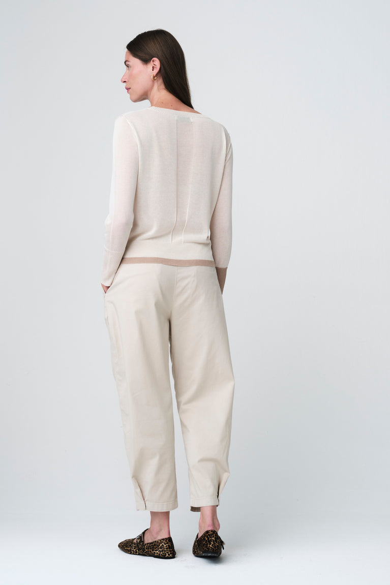 Fine Viscose Pullover 26032 | Ecru
