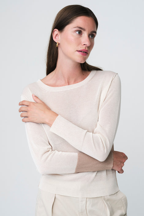 Fine Viscose Pullover 26032 | Ecru