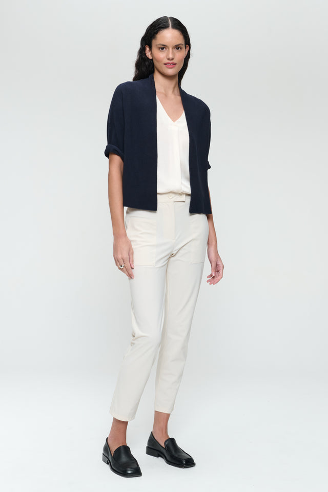 Seamless cotton cardigan 394 | Blue