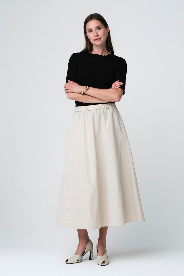 Haruna tafeta skirt | Light Grey