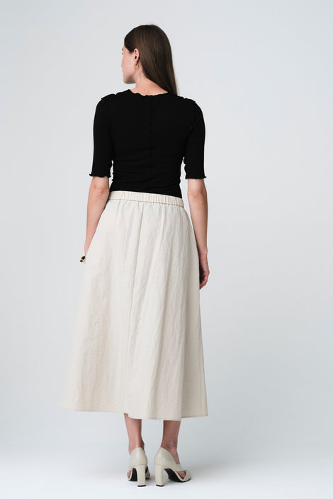 Haruna tafeta skirt | Light Grey
