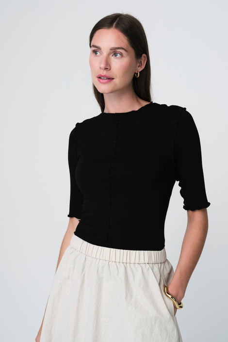 Jordan strech viscose top | Black