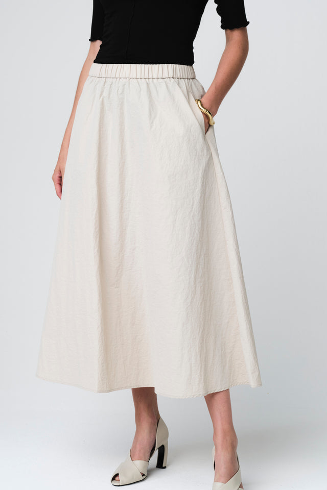 Haruna tafeta skirt | Light Grey