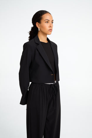 Estele structure technical jersey blazer | Black