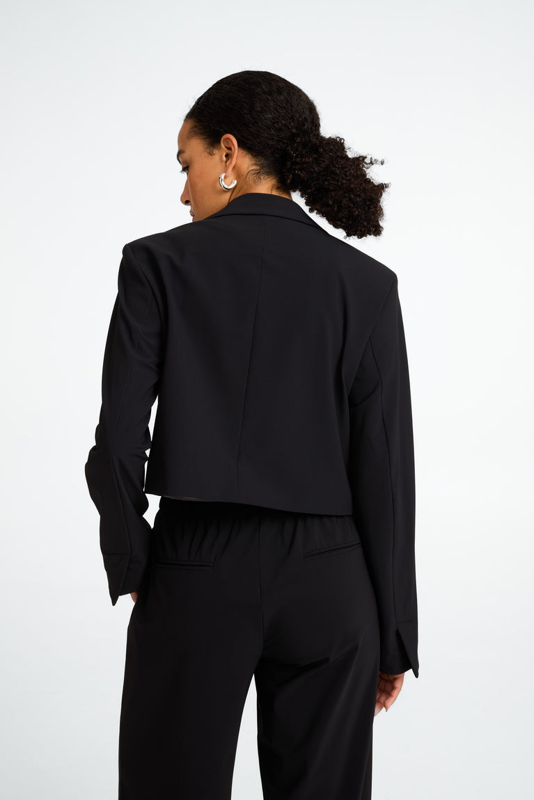 Estele structure technical jersey blazer | Black